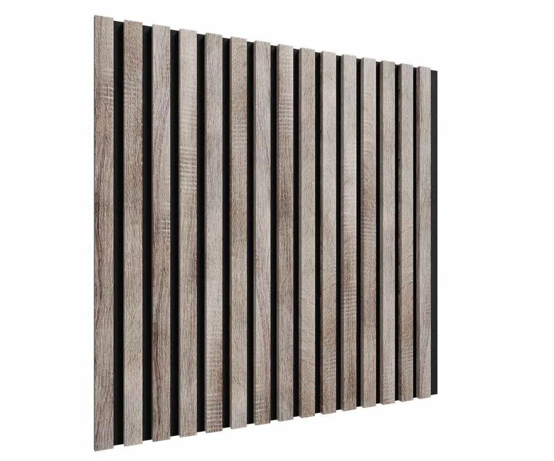 МДФ стеновая панель акустическая Cosca Decor Сканди Дуб Дымчатый черный войлок 600×600×19 МДФ стеновая панель акустическая Cosca Decor Сканди Дуб Дымчатый черный войлок 600×600×19